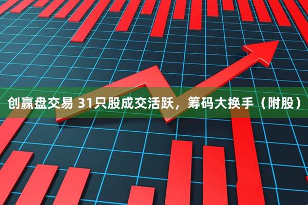 创赢盘交易 31只股成交活跃，筹码大换手（附股）