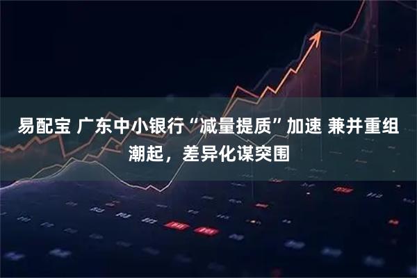 易配宝 广东中小银行“减量提质”加速 兼并重组潮起，差异化谋突围