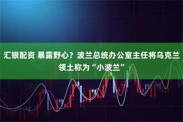 汇银配资 暴露野心?波兰总统办公室主任将乌克兰领土称为“小波兰”