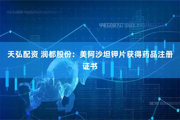 天弘配资 润都股份：美阿沙坦钾片获得药品注册证书